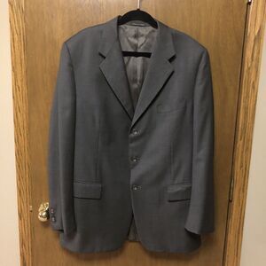 CORNELIANI EUR 54 / US 44 Suit Sport Coat Jacket VIRGIN WOOL Grayish Brown Z22